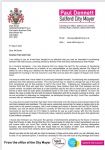 Salford City Mayor letter to developer